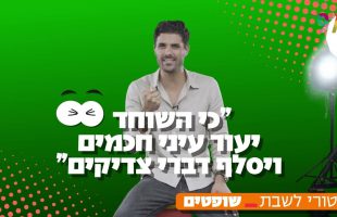 "השוחד יעוור עיני…צדיקים".. איך יכול להיות שהתורה קוראת למי שלוקח שוחד צדיק?